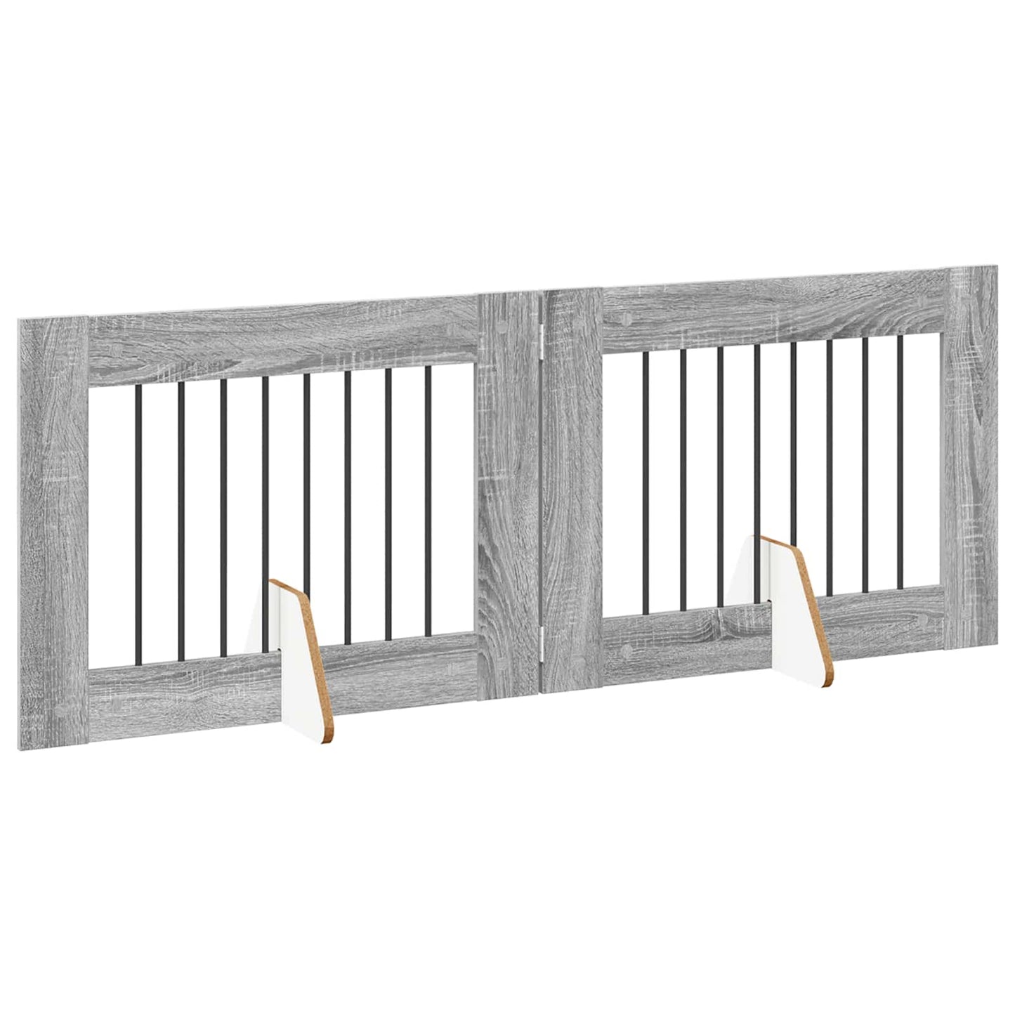 Hondenhekje met standaards 2 pcs Grijs sonoma 80 x 60 cm
