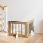 Hondenhekje 160.5x34x60 cm bewerkt hout artisanaal eiken