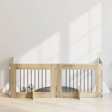 Hondenhekje met standaards 4 pcs Sonoma Eiken 80 x 60 cm