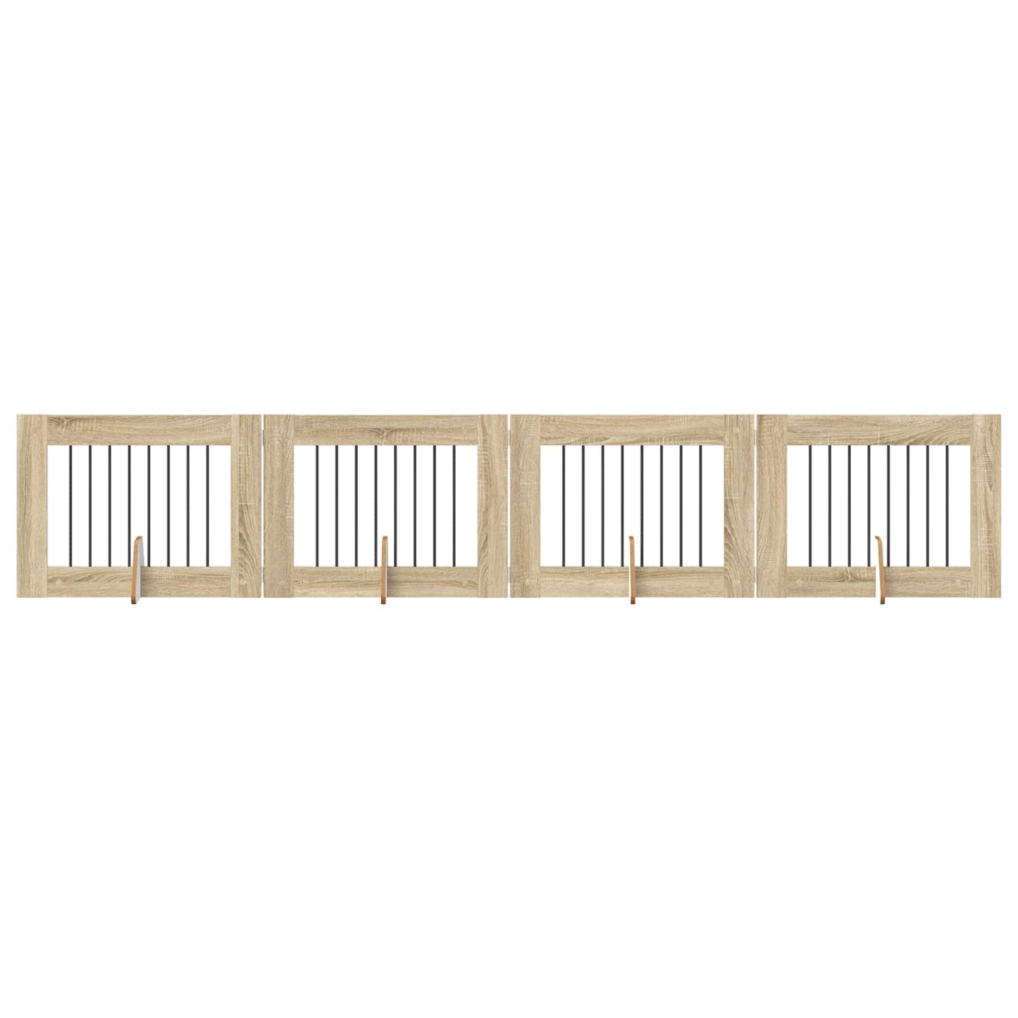 Hondenhekje met standaards 4 pcs Sonoma Eiken 80 x 60 cm
