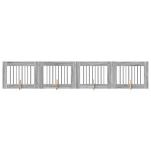 Hondenhekje met standaards 4 pcs Grijs sonoma 80 x 60 cm