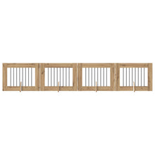 Hondenhekje met standaards 4 pcs Artisanaal eiken 80 x 60 cm