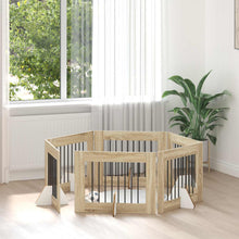 Hondenhekje met standaards 6 pcs Sonoma Eiken 80 x 60 cm