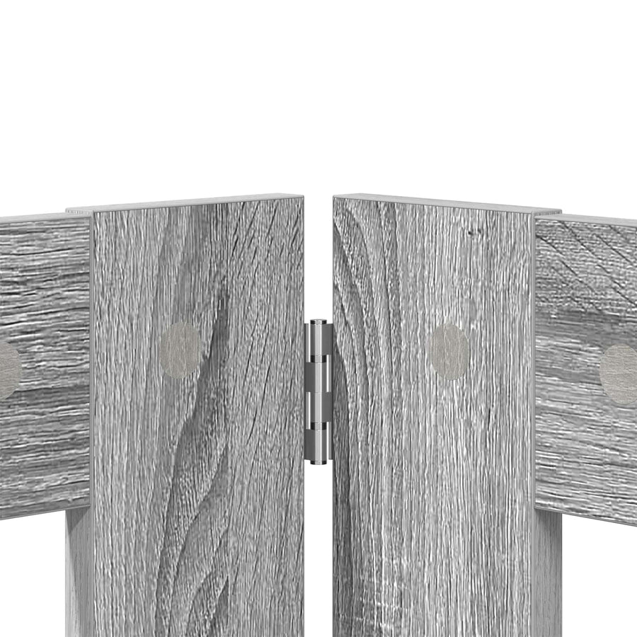 Hondenhekje met standaards 6 pcs Grijs sonoma 80 x 60 cm