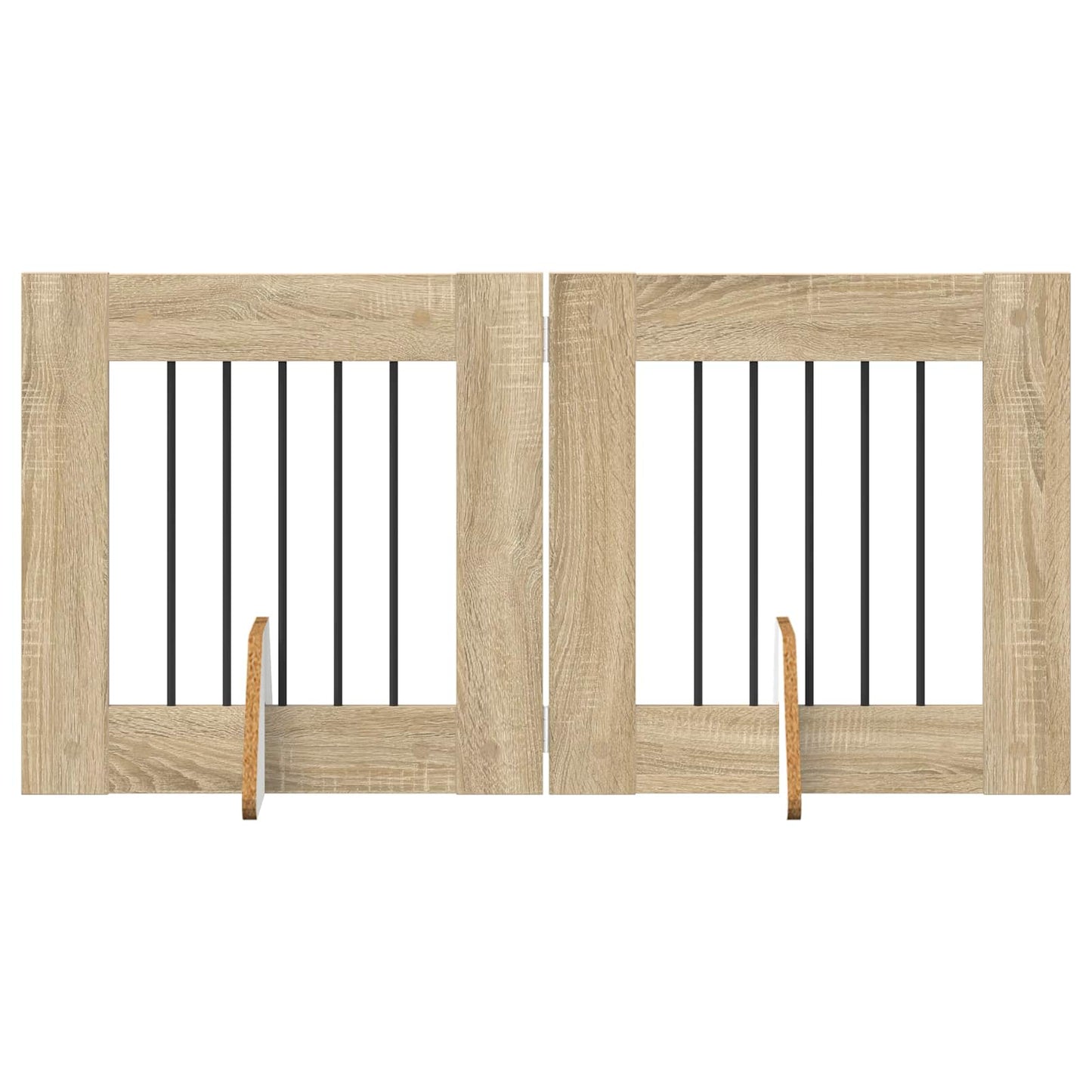 Hondenhekje met standaards 2 pcs Sonoma Eiken 60 x 60 cm