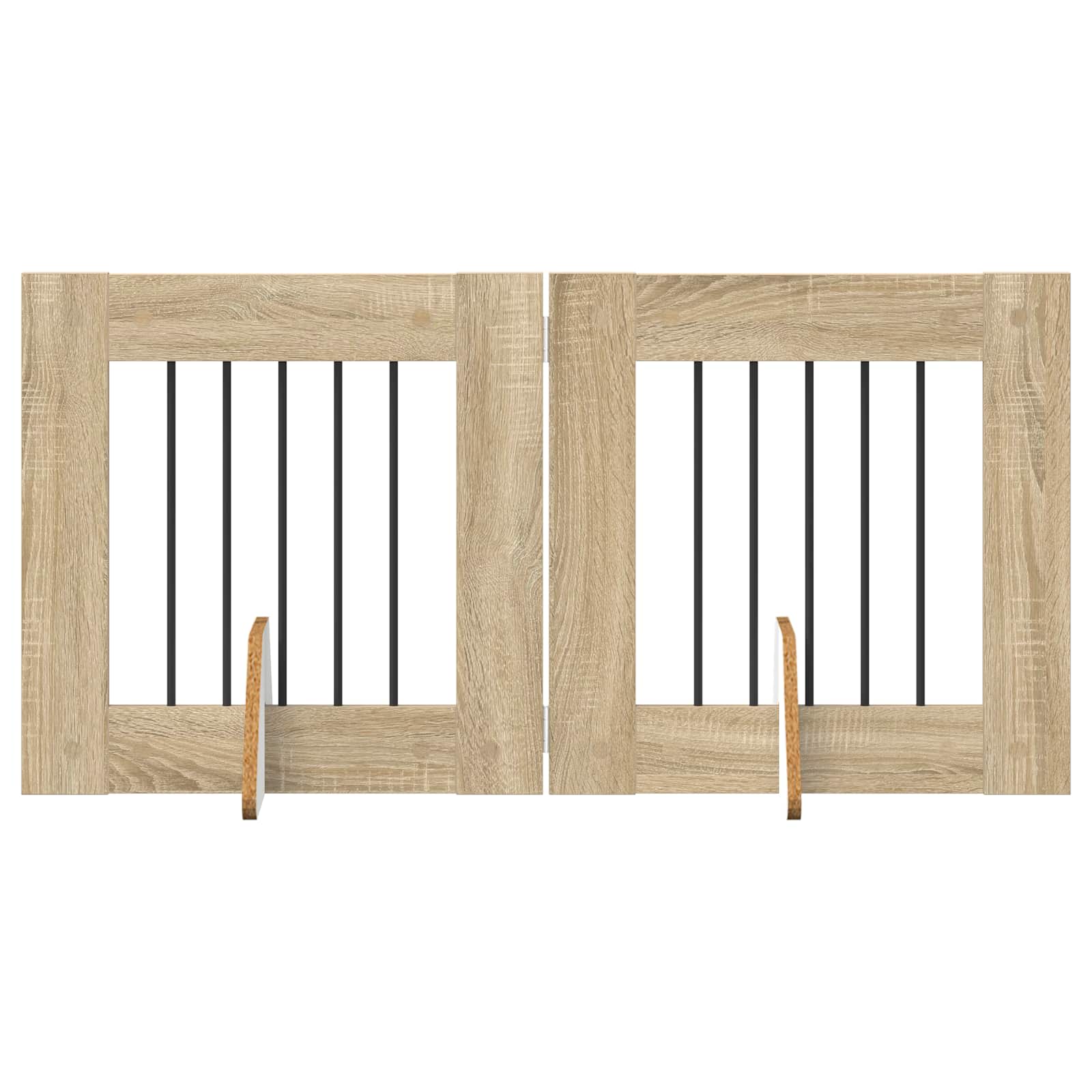 Hondenhekje met standaards 2 pcs Sonoma Eiken 60 x 60 cm