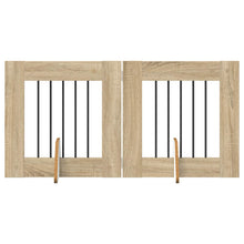 Hondenhekje met standaards 2 pcs Sonoma Eiken 60 x 60 cm