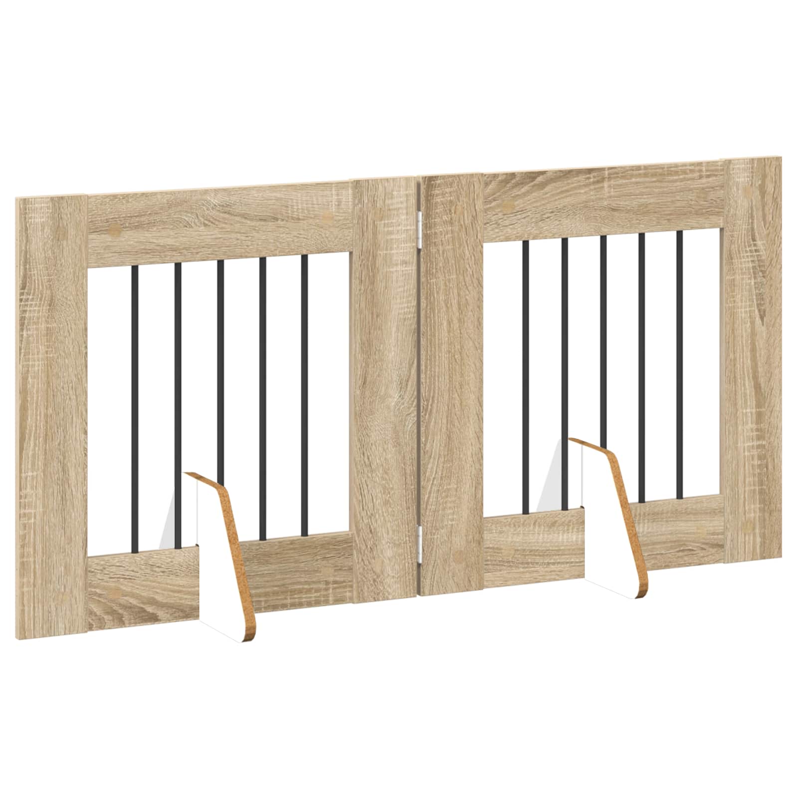 Hondenhekje met standaards 2 pcs Sonoma Eiken 60 x 60 cm