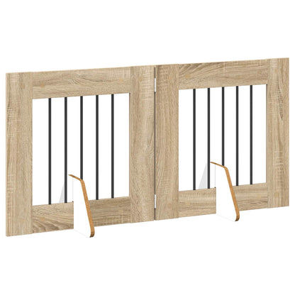 Hondenhekje met standaards 2 pcs Sonoma Eiken 60 x 60 cm