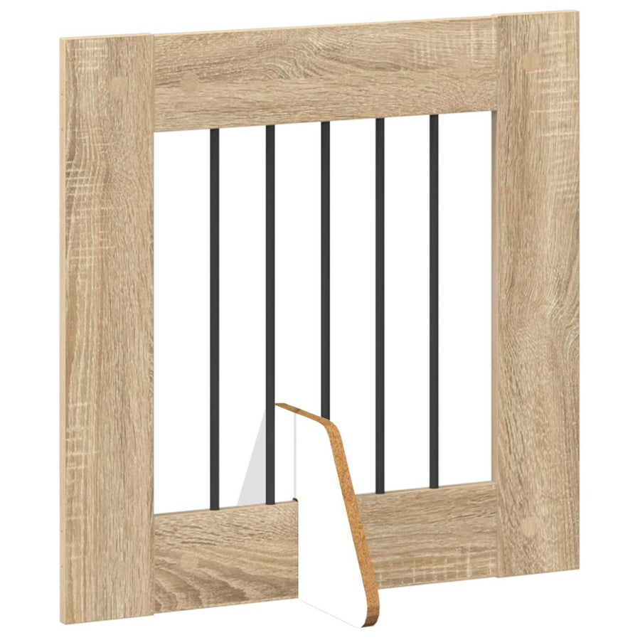 Hondenhekje met standaards 2 pcs Sonoma Eiken 60 x 60 cm