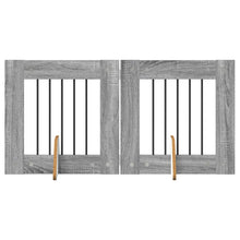 Hondenhekje met standaards 2 pcs Grijs sonoma 60 x 60 cm