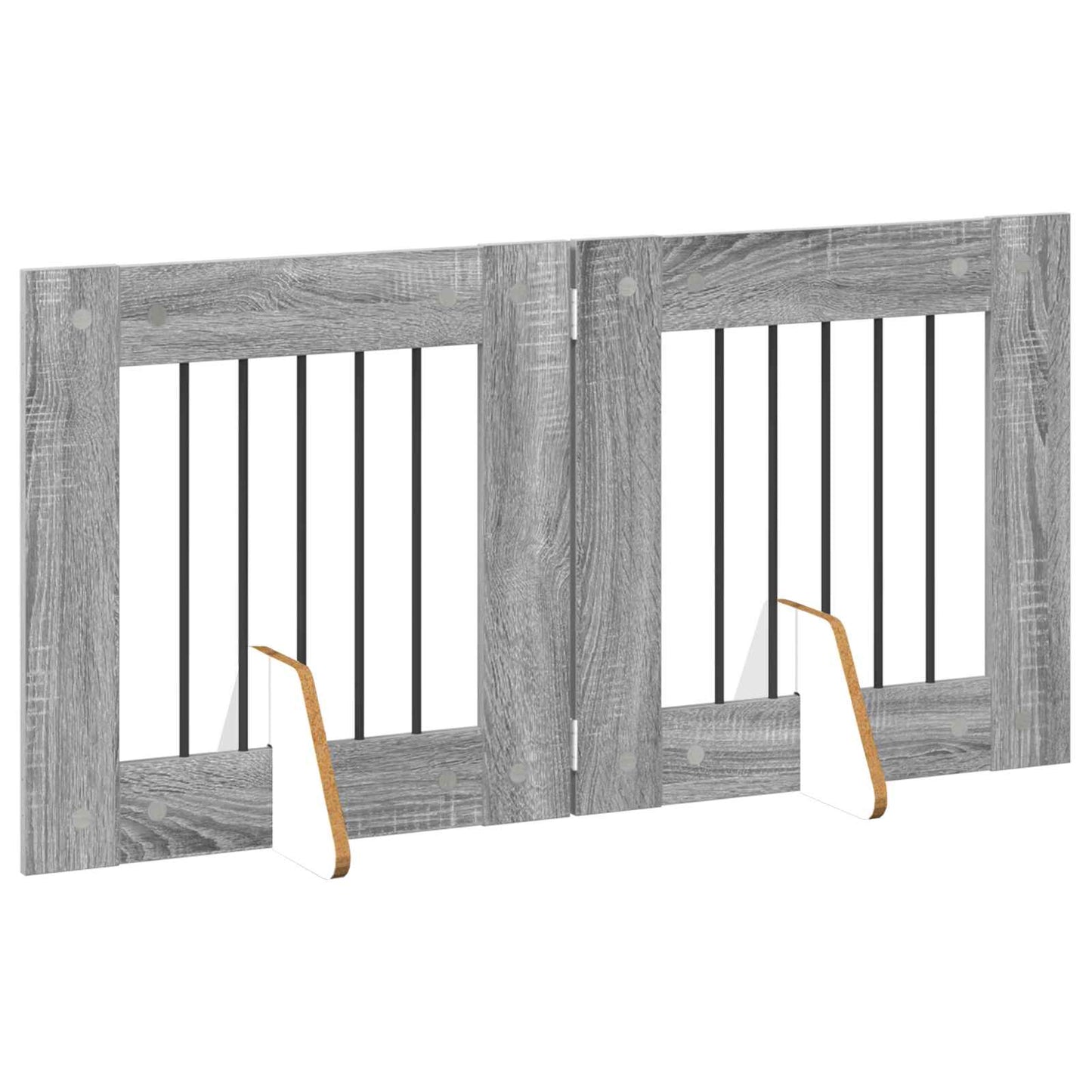 Hondenhekje met standaards 2 pcs Grijs sonoma 60 x 60 cm