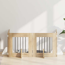 Hondenhekje met standaards 4 pcs Sonoma Eiken 60 x 60 cm