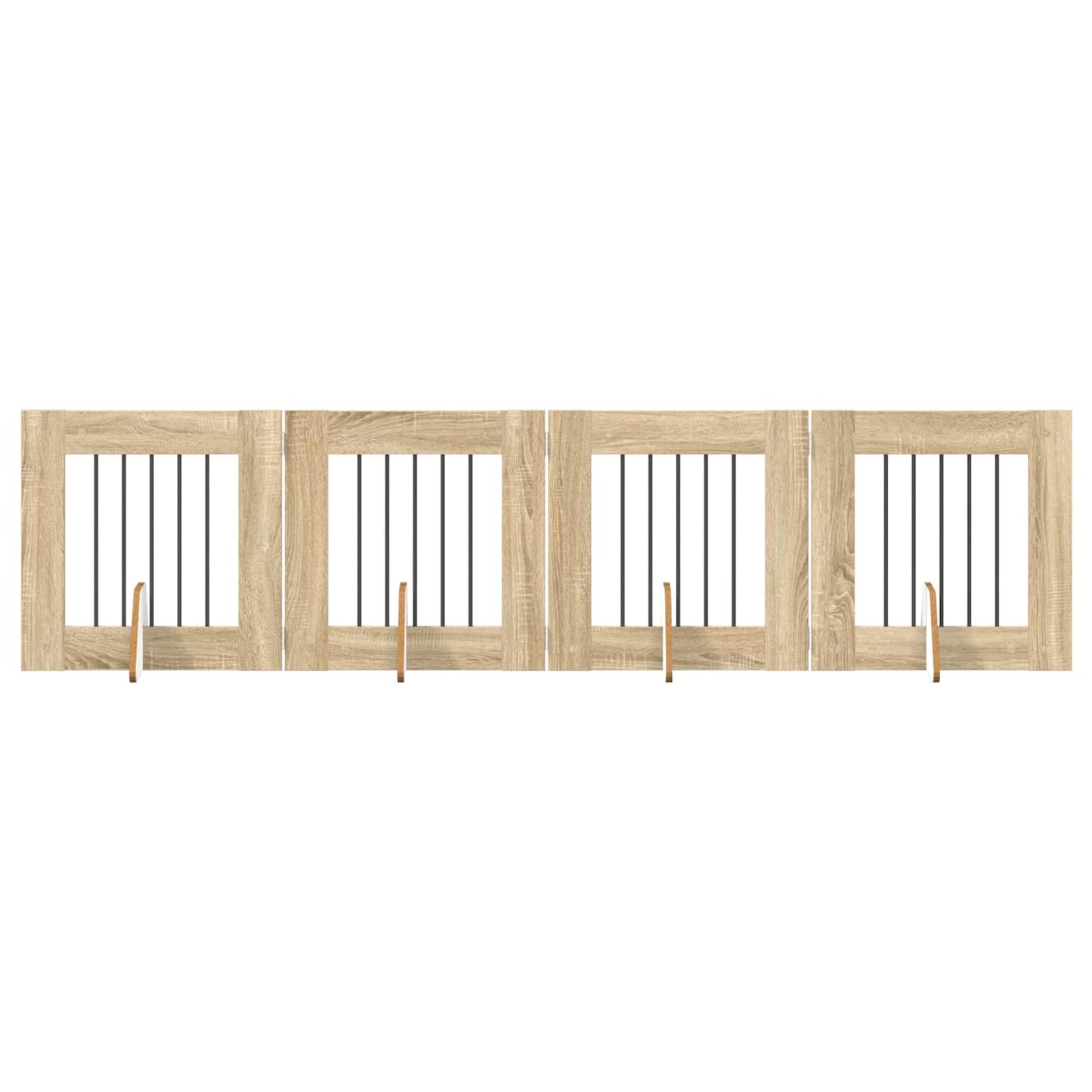 Hondenhekje met standaards 4 pcs Sonoma Eiken 60 x 60 cm