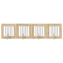 Hondenhekje met standaards 4 pcs Sonoma Eiken 60 x 60 cm