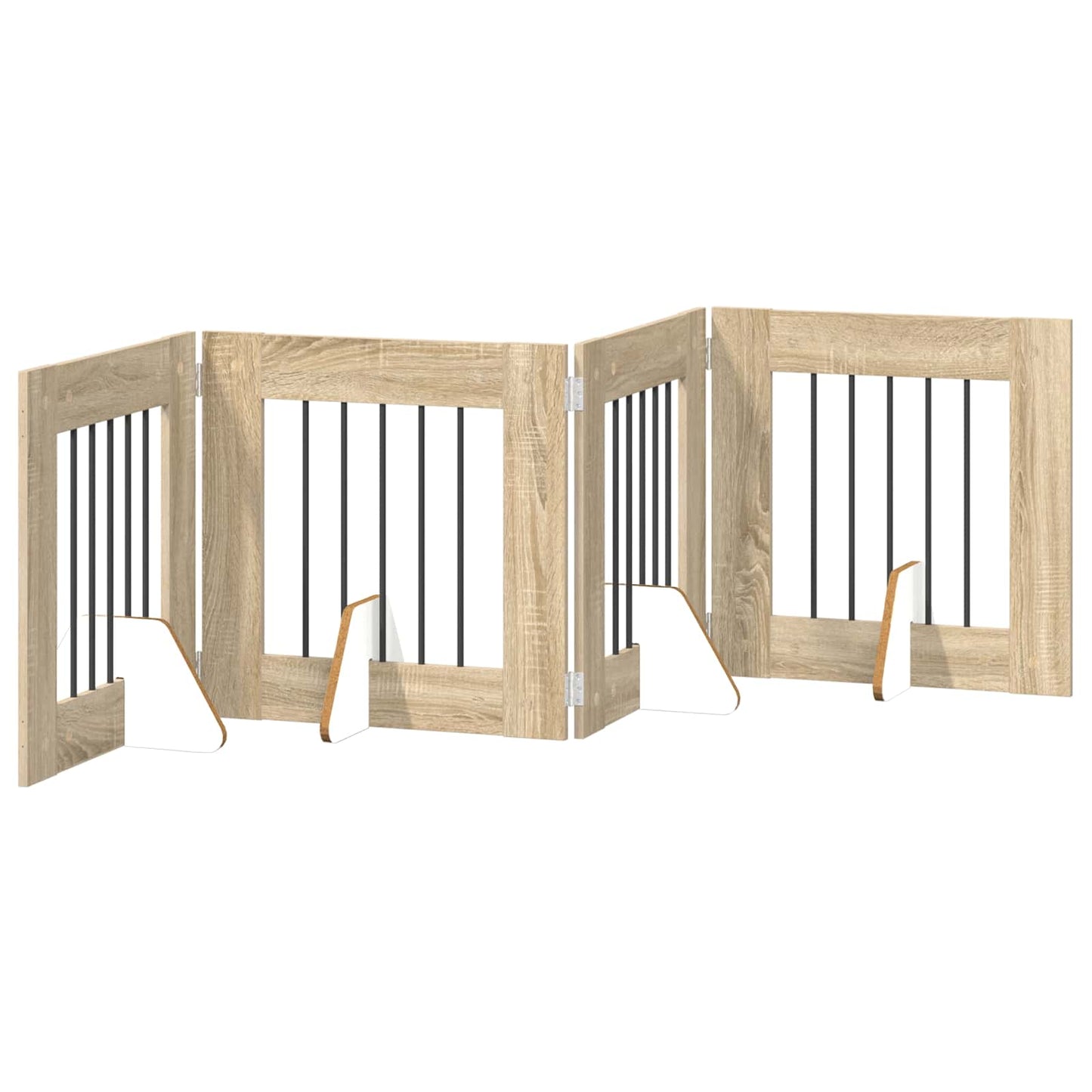 Hondenhekje met standaards 4 pcs Sonoma Eiken 60 x 60 cm