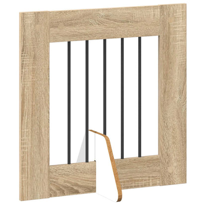Hondenhekje met standaards 4 pcs Sonoma Eiken 60 x 60 cm