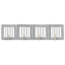 Hondenhekje met standaards 4 pcs Grijs sonoma 60 x 60 cm