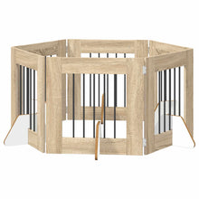 Hondenhekje met standaards 6 pcs Sonoma Eiken 60 x 60 cm