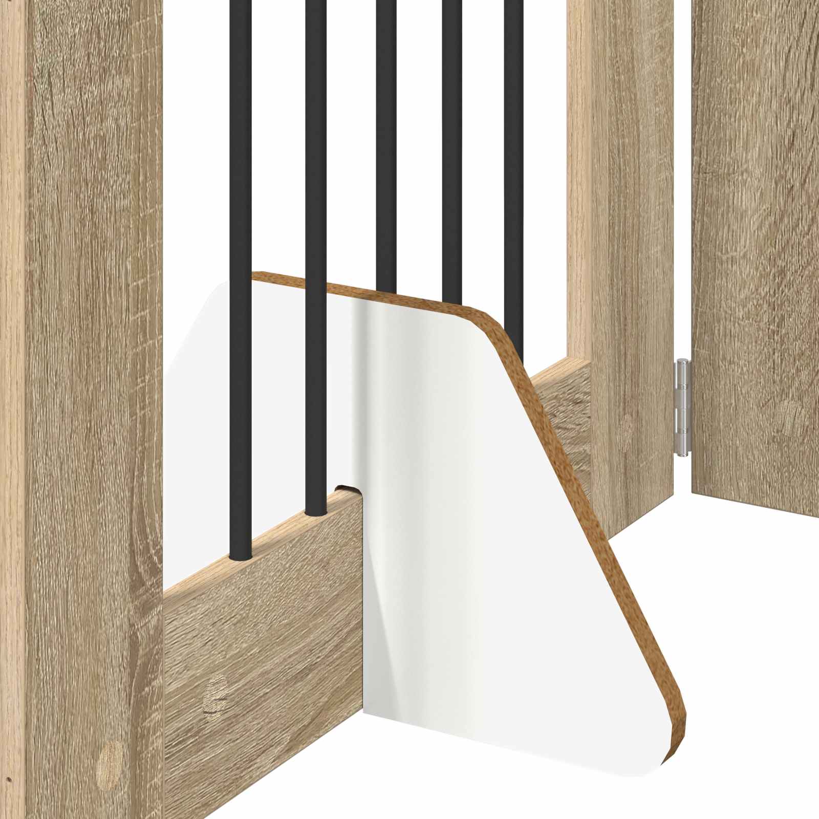 Hondenhekje met standaards 8 pcs Sonoma Eiken 60 x 60 cm