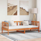 Bedframe 90x190 cm massief grenenhout wasbruin