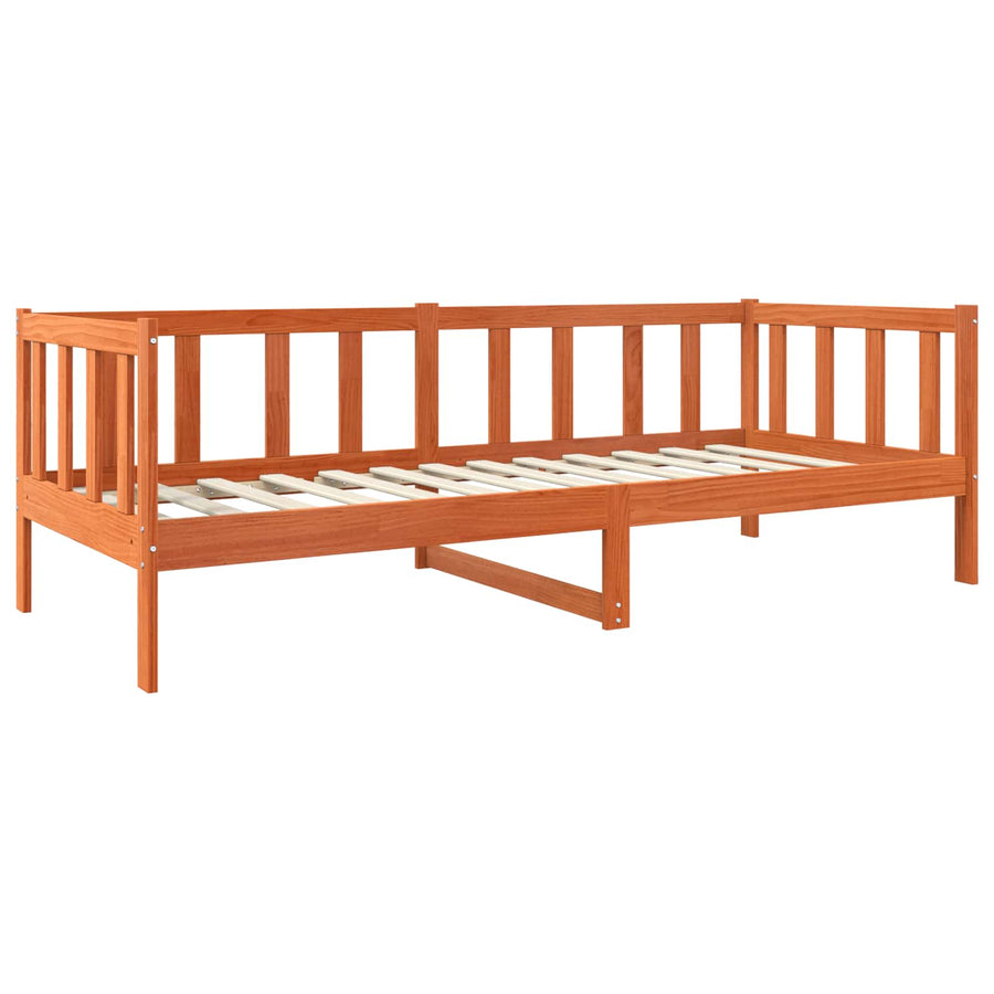 Bedframe met hoofdeinde Wasbruin 80 x 200 cm Massief grenenhout