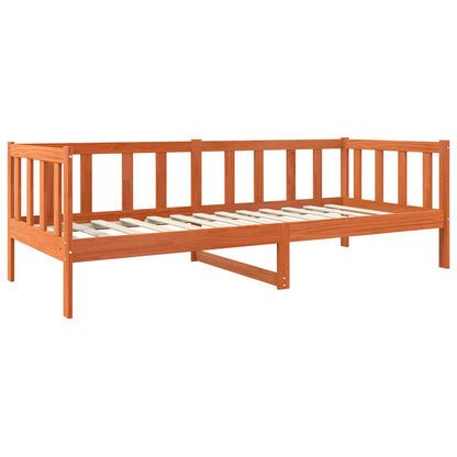 Bedframe met hoofdeinde Wasbruin 90 x 190 cm Massief grenenhout