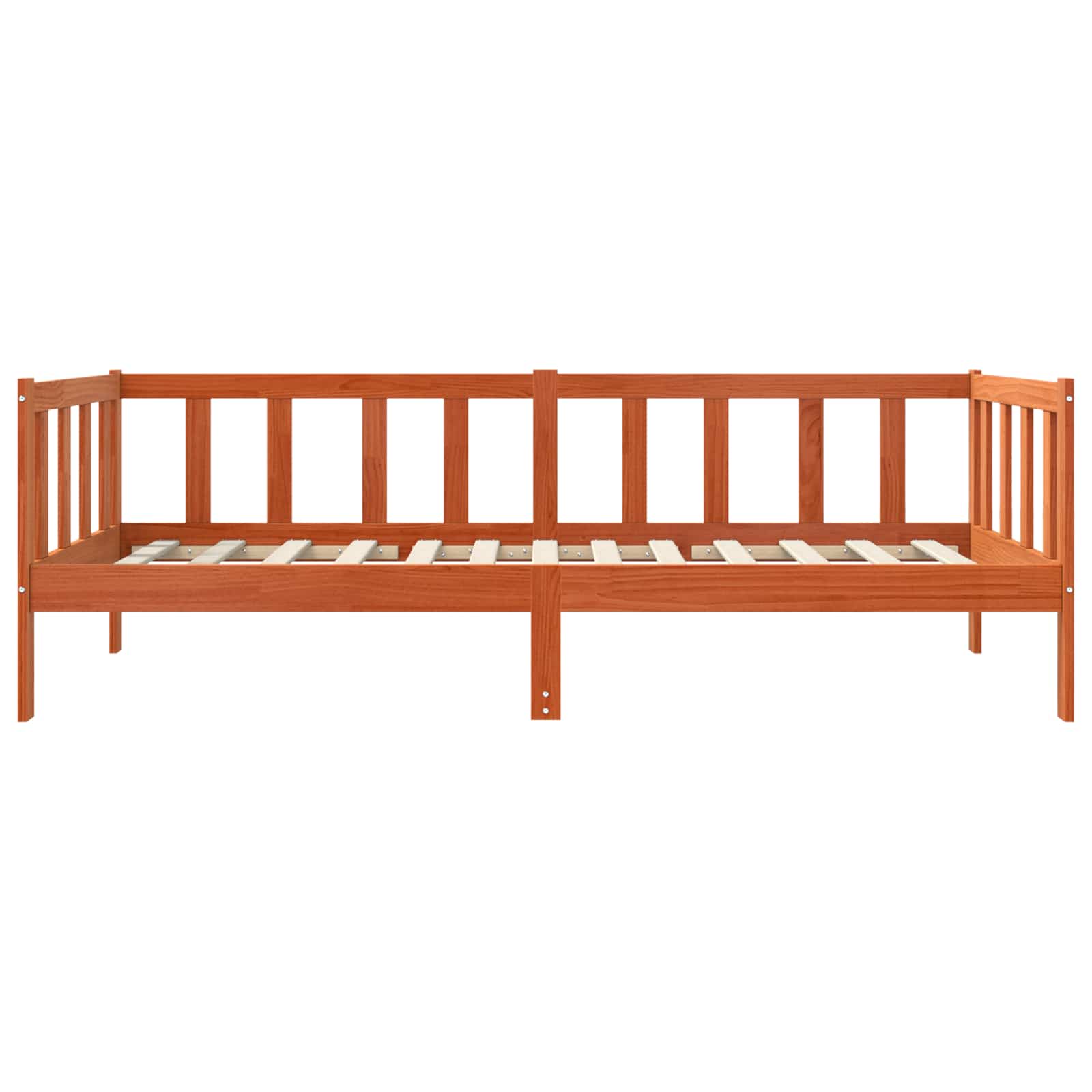 Bedframe met hoofdeinde Wasbruin 90 x 190 cm Massief grenenhout