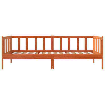 Bedframe met hoofdeinde Wasbruin 90 x 190 cm Massief grenenhout