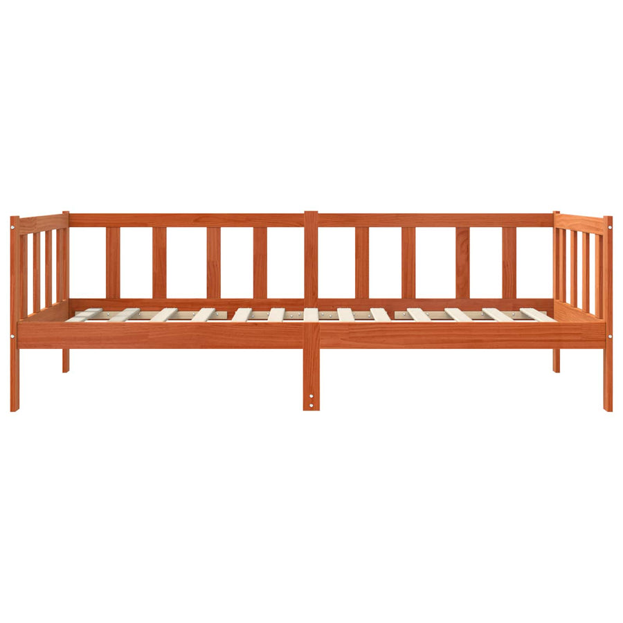 Bedframe met hoofdeinde Wasbruin 90 x 190 cm Massief grenenhout
