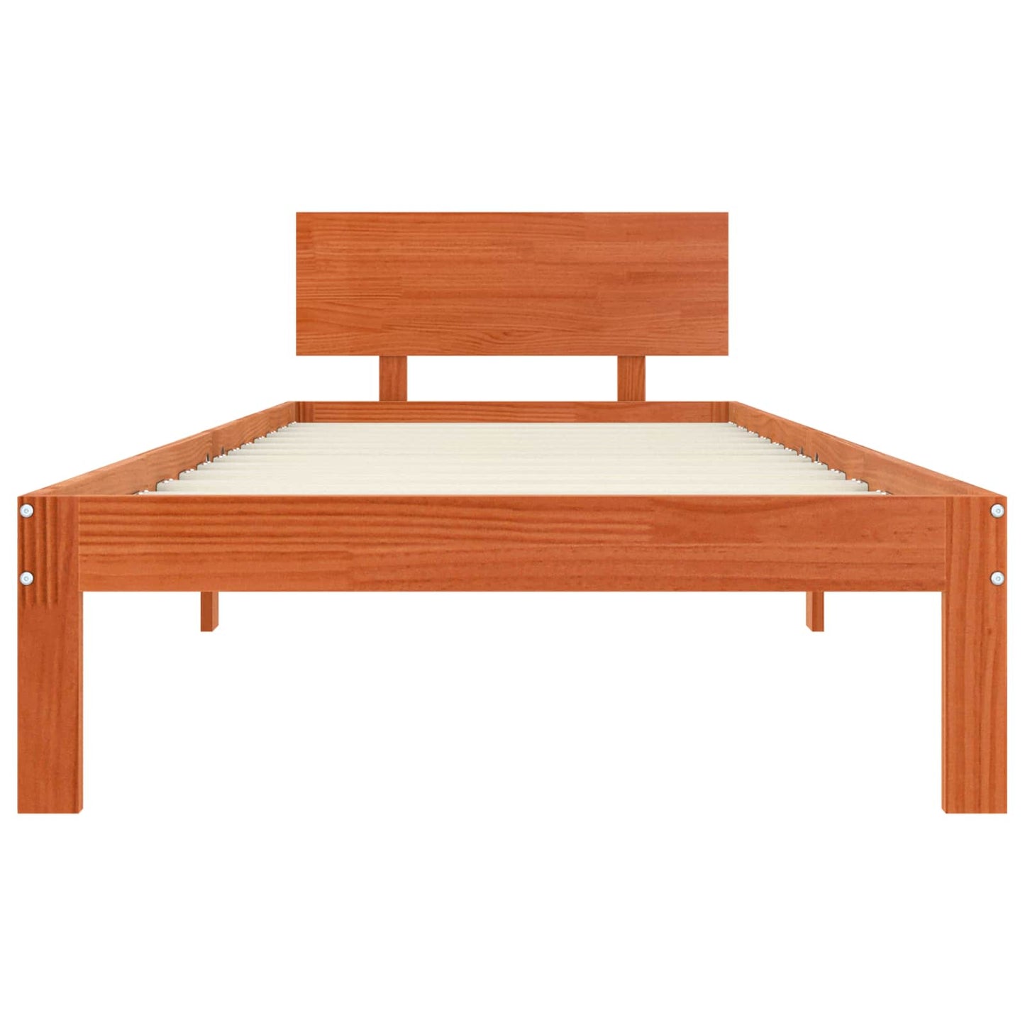Bedframe met hoofdeinde Wasbruin 70 x 190 cm Massief grenenhout