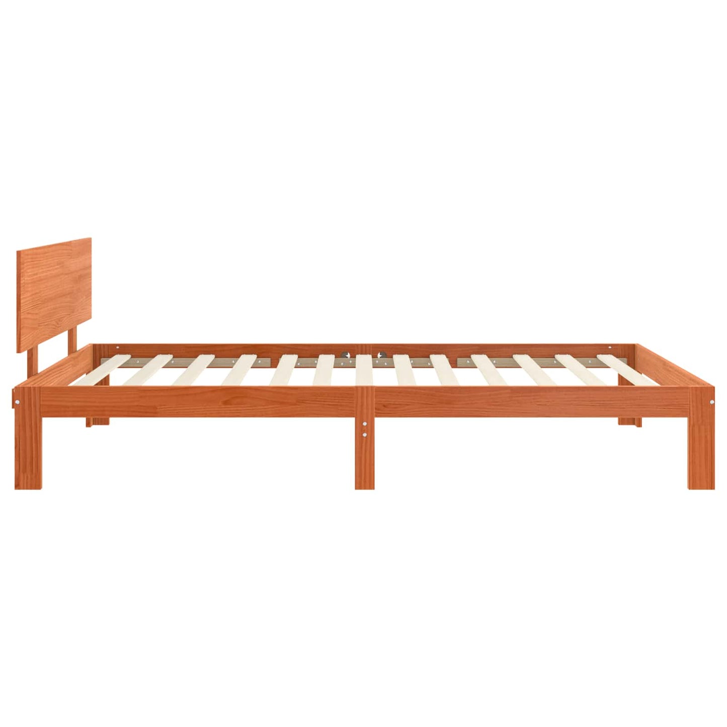 Bedframe met hoofdeinde Wasbruin 90 x 190 cm Massief grenenhout