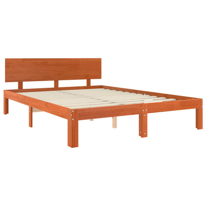 Bedframe Wasbruin 120 x 190 cm Massief grenenhout
