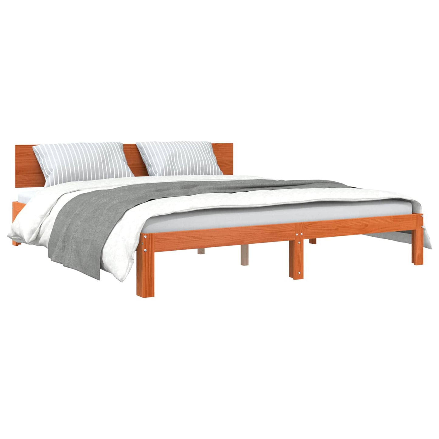 Bedframe Wasbruin 180 x 200 cm Massief grenenhout