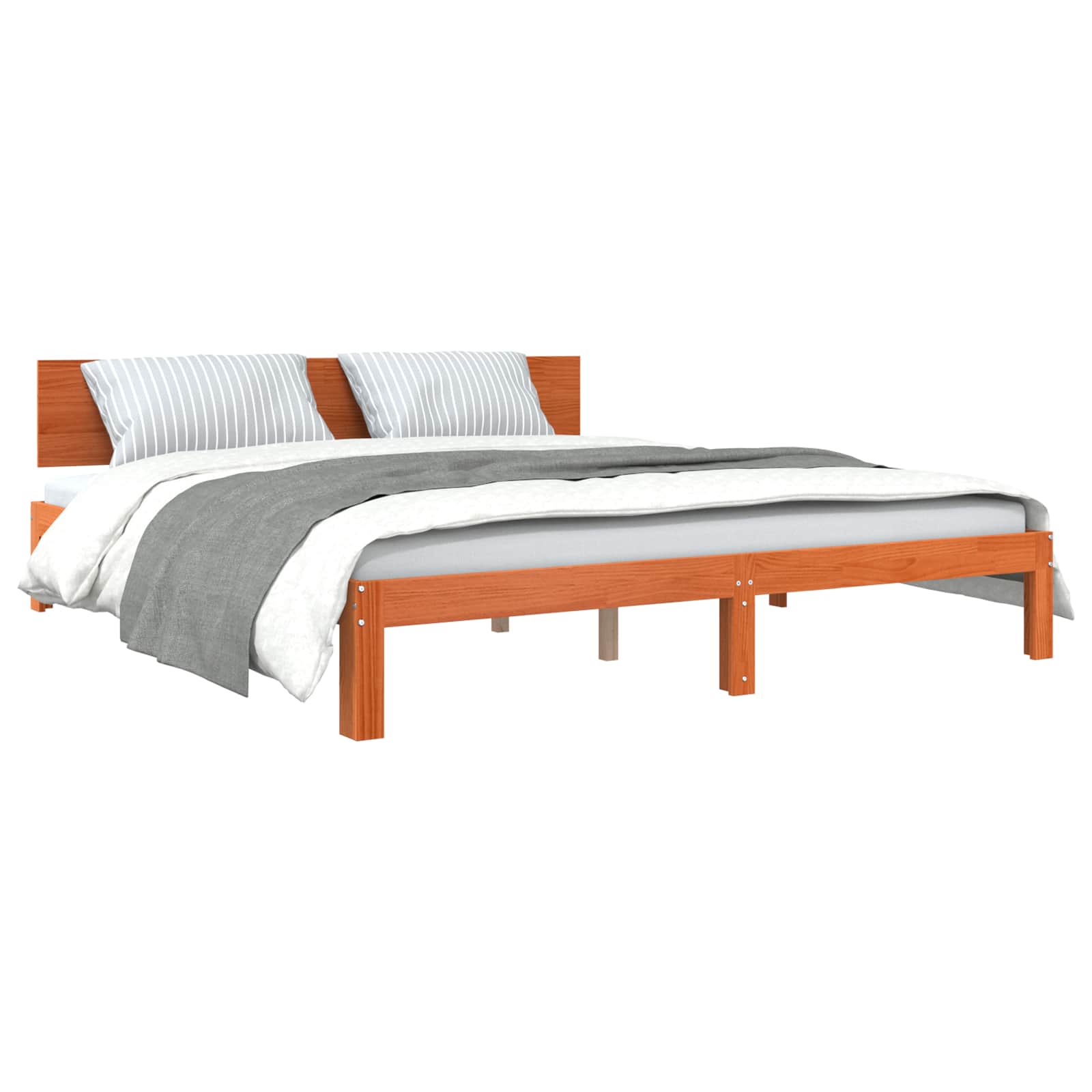 Bedframe Wasbruin 180 x 200 cm Massief grenenhout