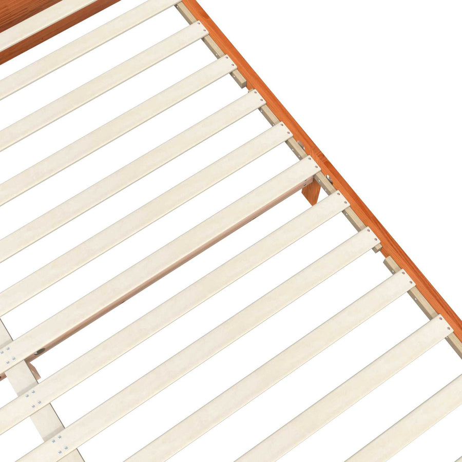 Bedframe Wasbruin 150 x 200 cm Massief Vurenhout