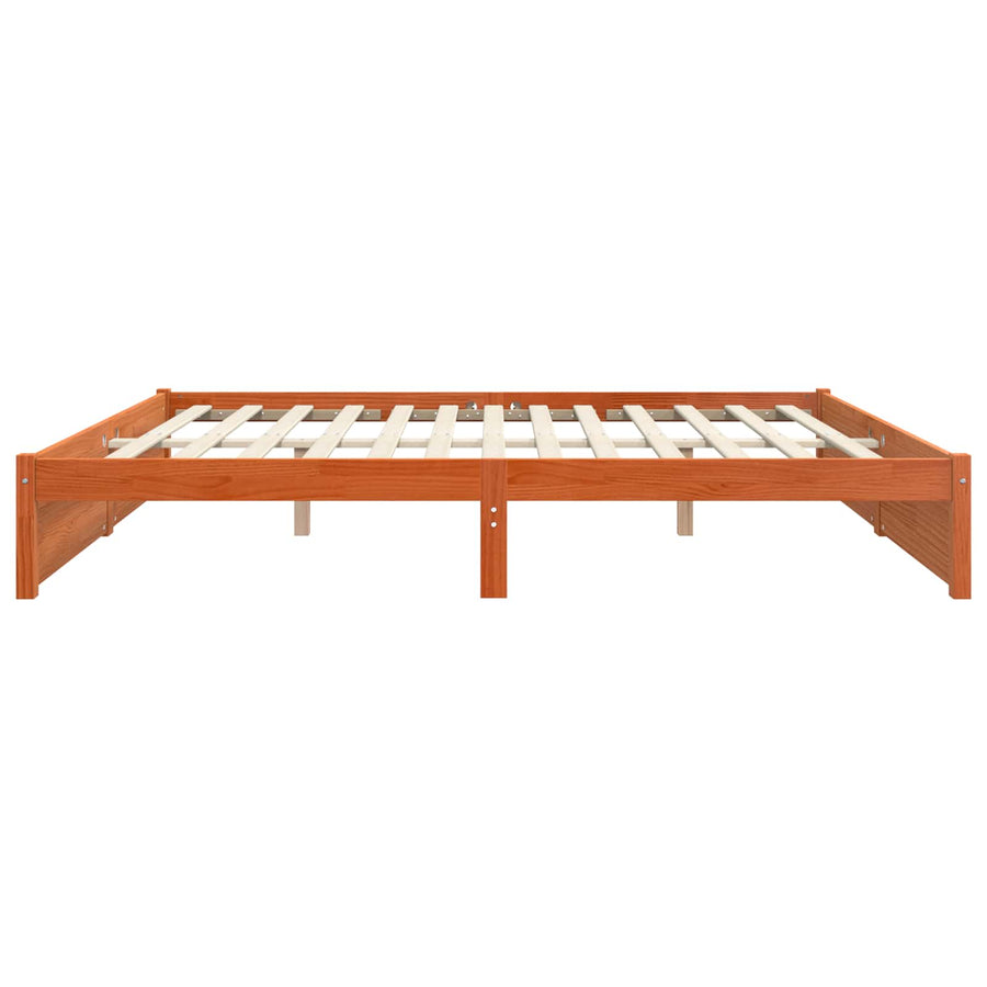Bedframe Wasbruin 150 x 200 cm Massief Vurenhout