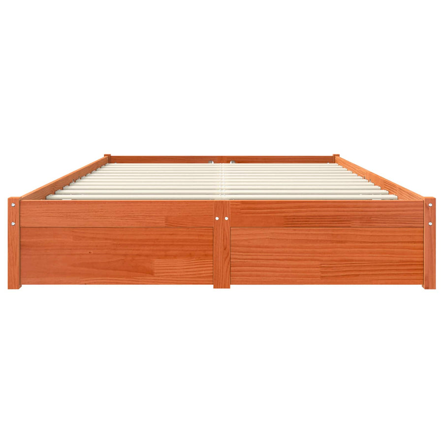 Bedframe Wasbruin 160 x 200 cm Massief Vurenhout