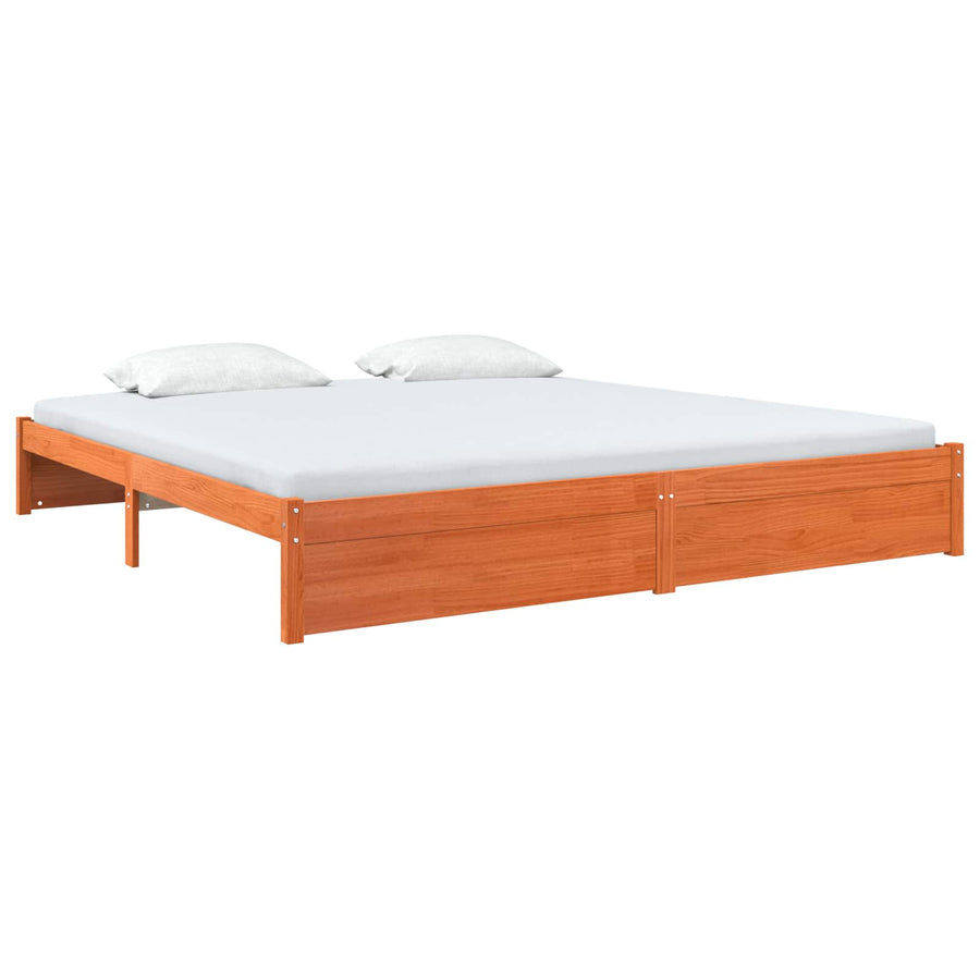 Bedframe Wasbruin 180 x 200 cm Massief Vurenhout