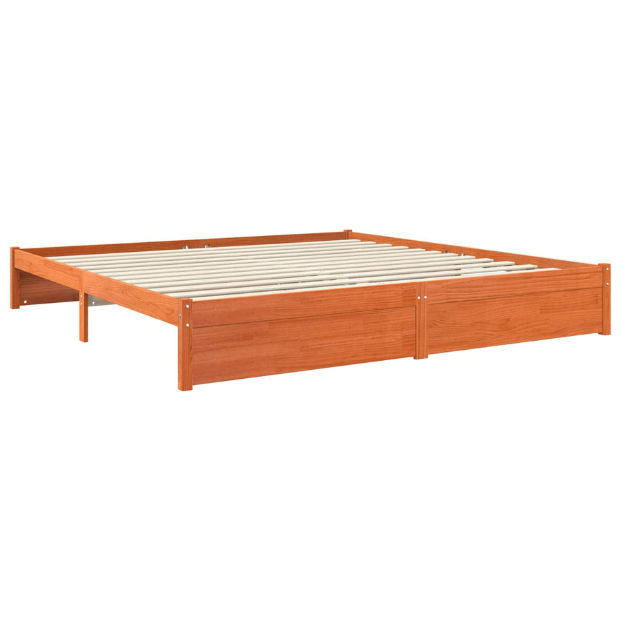 Bedframe Wasbruin 180 x 200 cm Massief Vurenhout