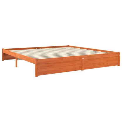 Bedframe Wasbruin 200 x 200 cm Massief Vurenhout