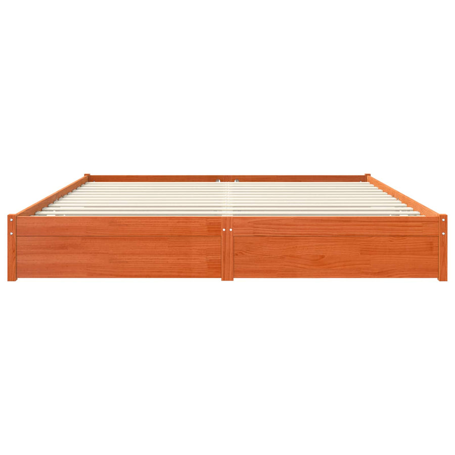 Bedframe Wasbruin 200 x 200 cm Massief Vurenhout