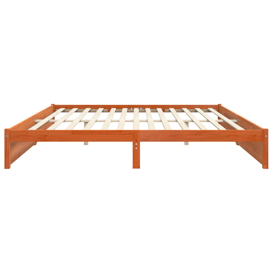 Bedframe Wasbruin 200 x 200 cm Massief Vurenhout