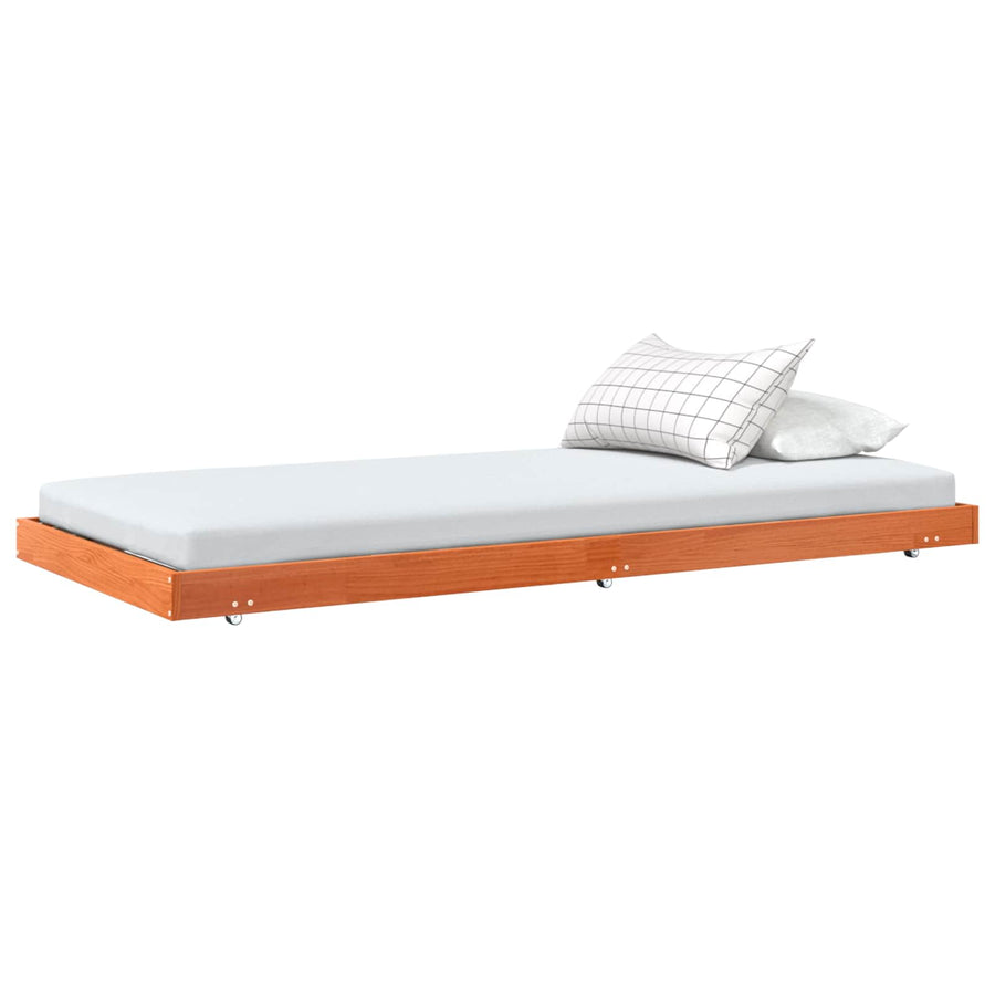 Bedframe Wasbruin 80 x 200 cm Massief grenenhout