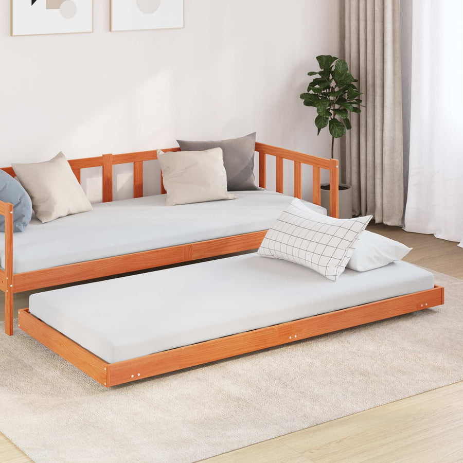 Bedframe Wasbruin 70 x 190 cm Massief grenenhout