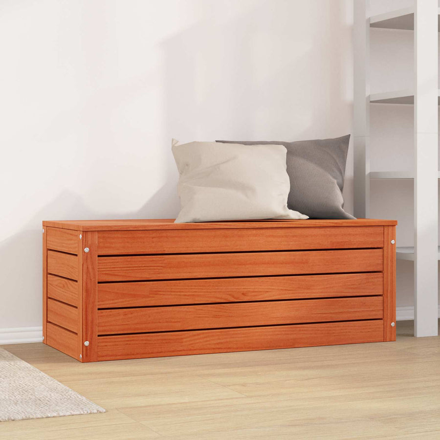 Opbergbox Wasbruin 89 x 36,5 x 33 cm Massief grenenhout
