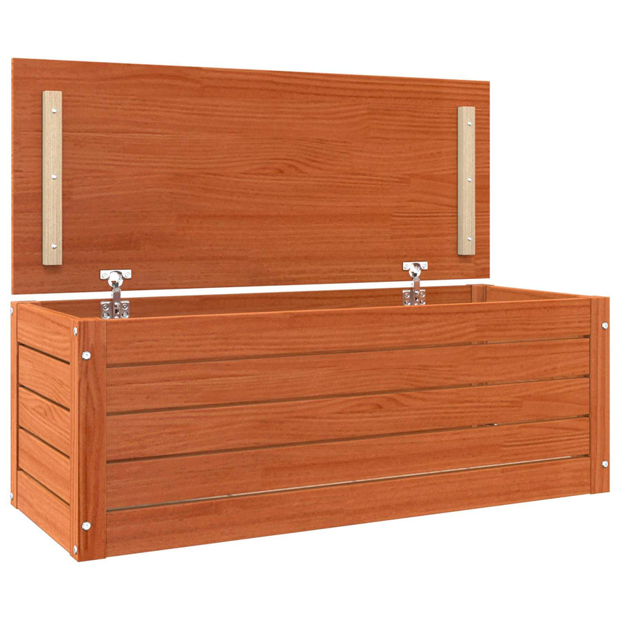 Opbergbox Wasbruin 89 x 36,5 x 33 cm Massief grenenhout