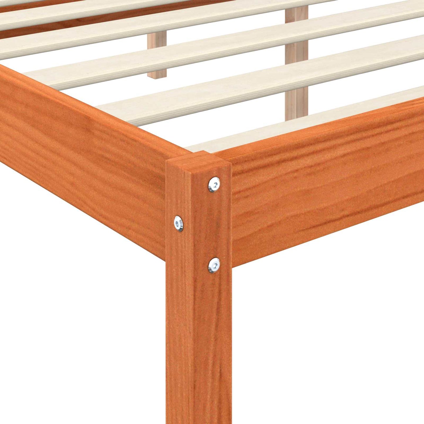 Bedframe Wasbruin 200 x 200 cm Massief grenenhout