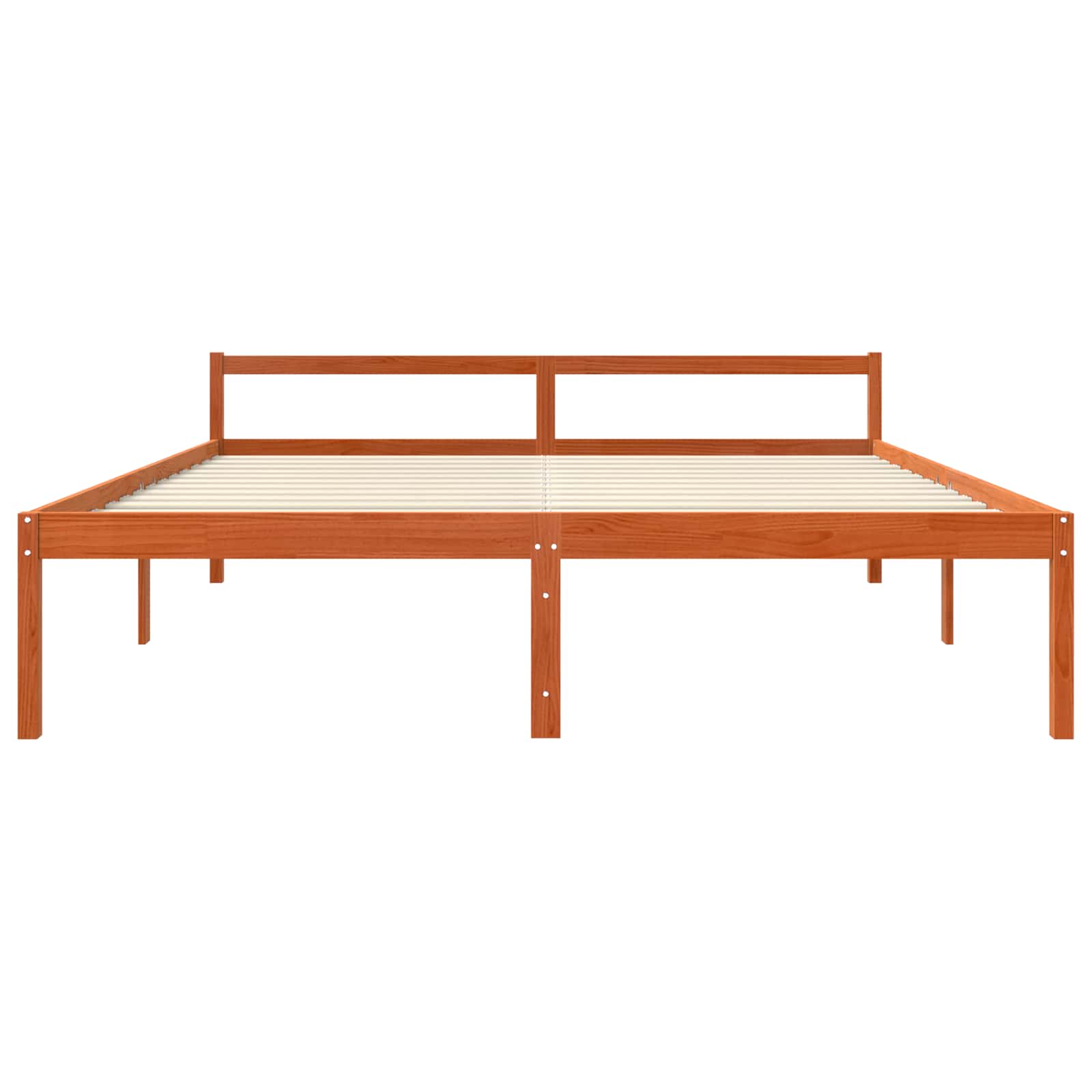 Bedframe Wasbruin 200 x 200 cm Massief grenenhout