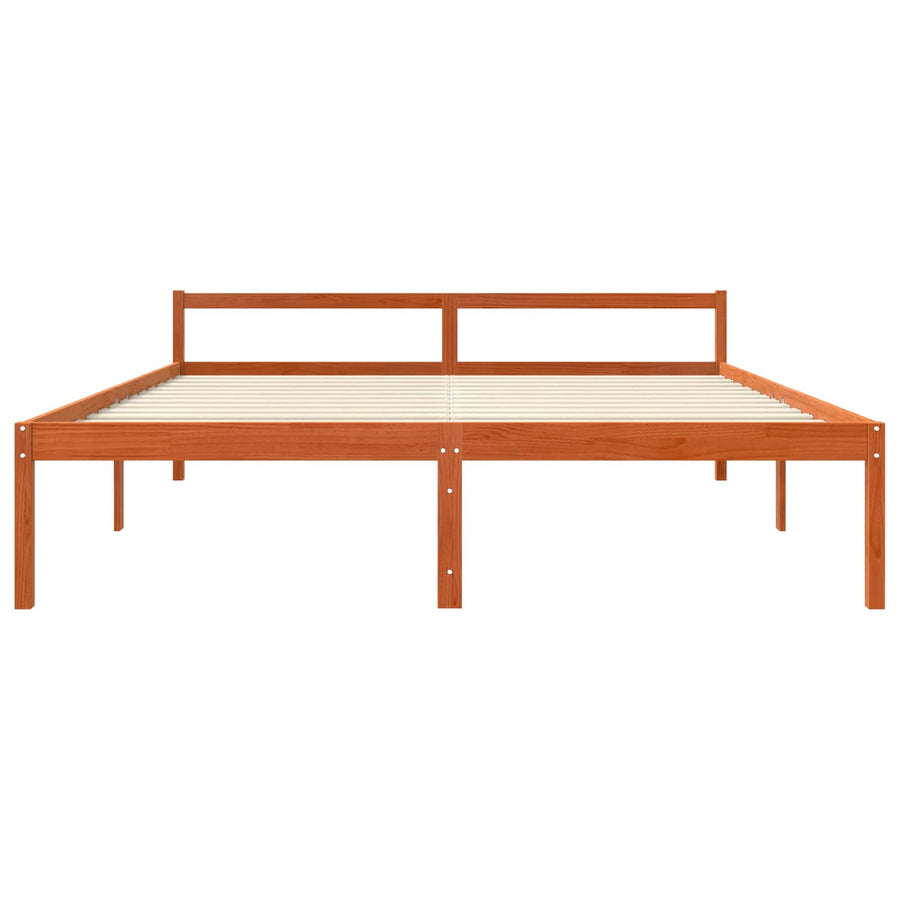 Bedframe Wasbruin 200 x 200 cm Massief grenenhout